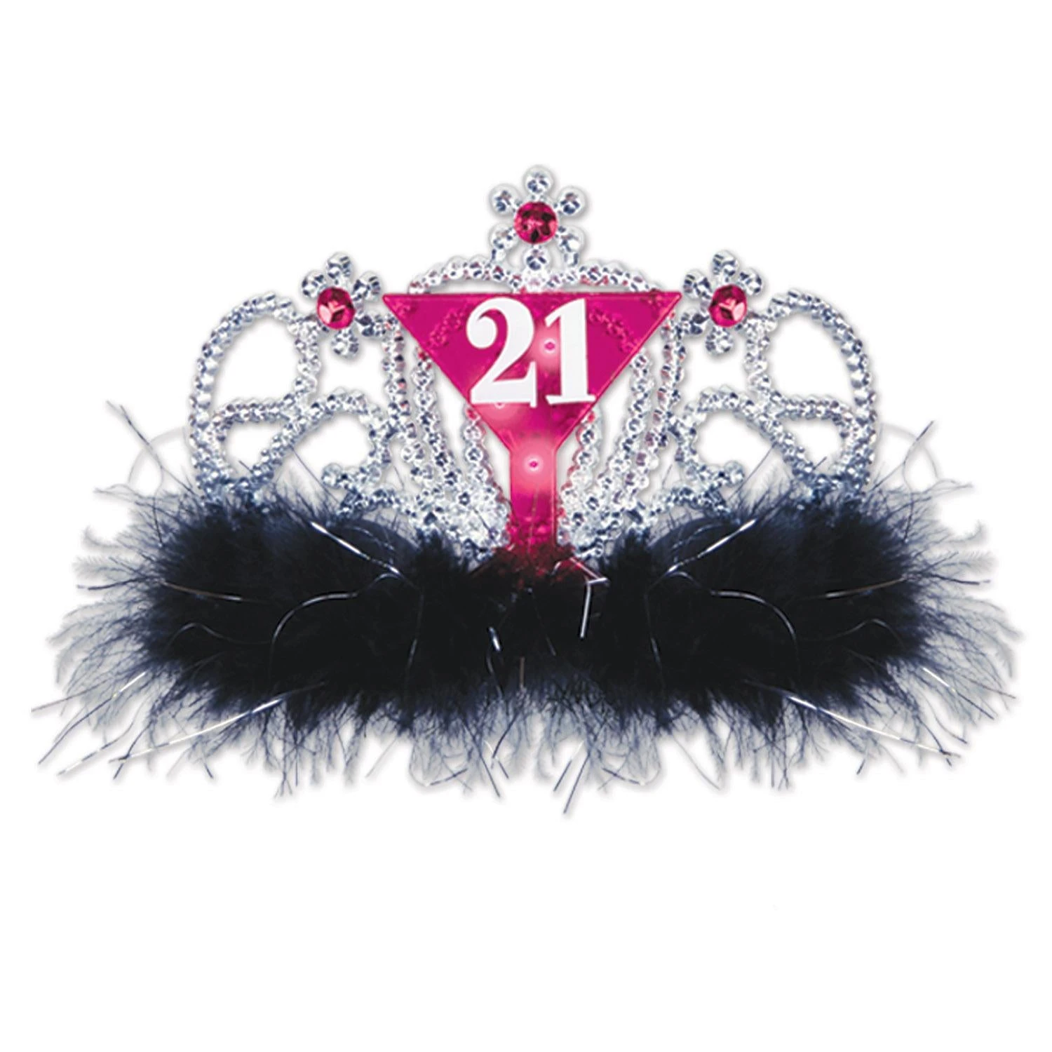 Plastic Light-Up 21st Birthday Party Tiara 1 Plastic Light-Up 21st Birthday Party Tiara