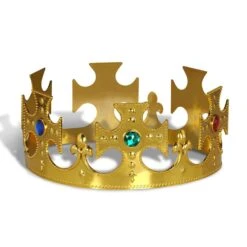 Plastic Jeweled King's Gold Crown