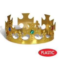Plastic Jeweled King's Gold Crown -Bulk Party Supplies Shop 60250 GD i4 1 09784332 253c 4130 9af0 f7091db4eeaf