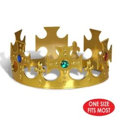 Plastic Jeweled King's Gold Crown -Bulk Party Supplies Shop 60250 GD i4 dbb158eb e7e4 4d6e 9395 34f2799cf9e1