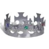 Silver Plastic Jeweled King's Crown