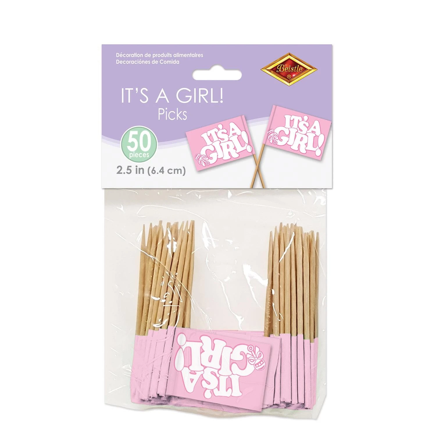 It's A Girl! Picks (50 Per Package) 2 It's A Girl! Picks (50 Per Package) - Image 2