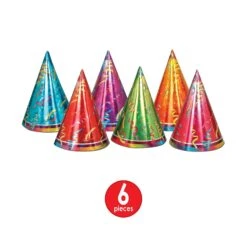 Prismatic Cone Hats (6 Per Package) -Bulk Party Supplies Shop 60357 i4 1 571ca92e 47d1 46fb 9f49 8f35b103bd2a