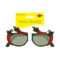 Fiesta Chili Pepper Fanci-Frame Glasses -Bulk Party Supplies Shop 60373 i3