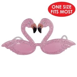 Luau Party Glittered Flamingo Fanci-Frame Glasses -Bulk Party Supplies Shop 60386 i5