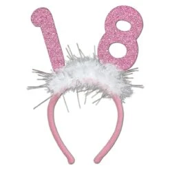 18th Birthday Party Glittered Boppers With Marabou
