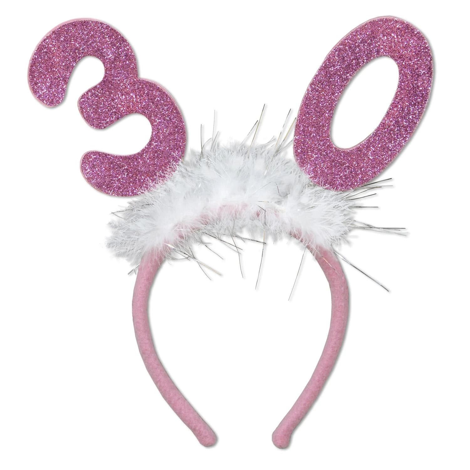 30th Birthday Party Glittered Boppers With Marabou 1 30th Birthday Party Glittered Boppers With Marabou