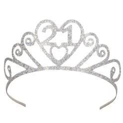 Glittered Metal 21st Birthday Party Tiara