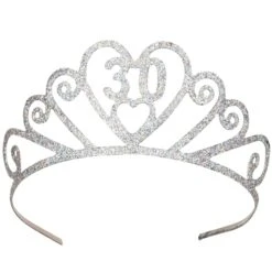 Glittered Metal 30th Birthday Party Tiara