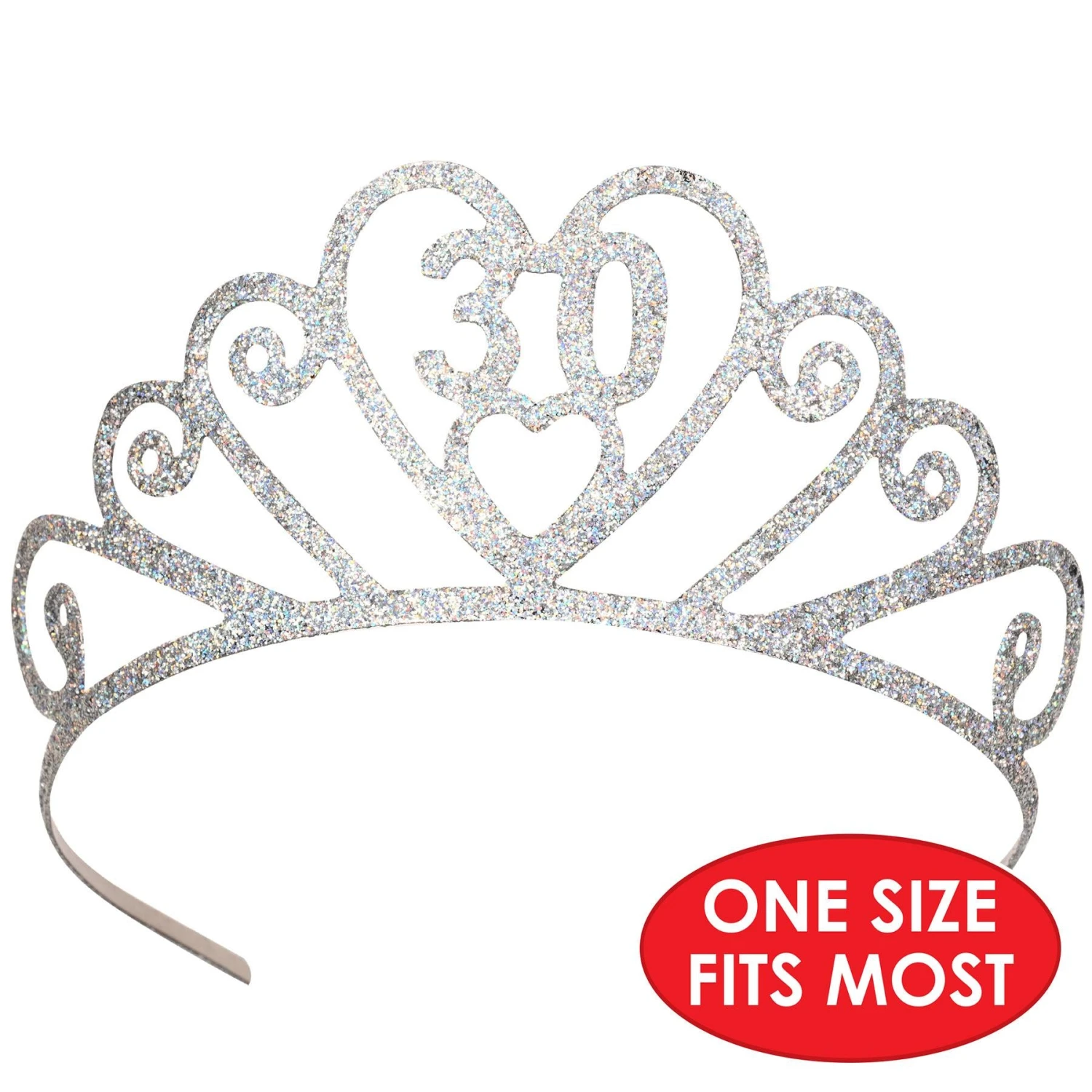 Glittered Metal 30th Birthday Party Tiara 4 Glittered Metal 30th Birthday Party Tiara - Image 4