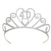 Glittered Metal 40th Birthday Party Tiara -Bulk Party Supplies Shop 60633 40