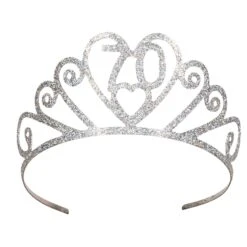 Glittered Metal 70th Birthday Party Tiara