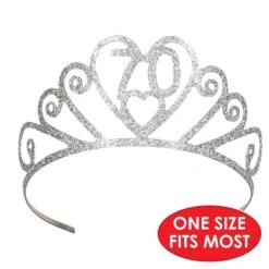Glittered Metal 70th Birthday Party Tiara 9 Glittered Metal 70th Birthday Party Tiara -Bulk Party Supplies Shop 60633 70 i5
