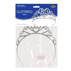 Glittered Metal 80th Birthday Party Tiara -Bulk Party Supplies Shop 60633 80 i3