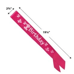 1st Birthday Satin Sash - Pink -Bulk Party Supplies Shop 60673 P i5