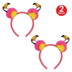 Luau Party Toucan Pom-Pom Headband -Bulk Party Supplies Shop 60687 i7 1