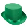 Satin Sleek Top Hat - Green 3 Satin Sleek Top Hat - Green -Bulk Party Supplies Shop 60839 G
