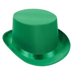 Satin Sleek Top Hat - Green
