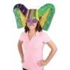 Masked Mardi Gras Hat With Sequined Drape -Bulk Party Supplies Shop 60847
