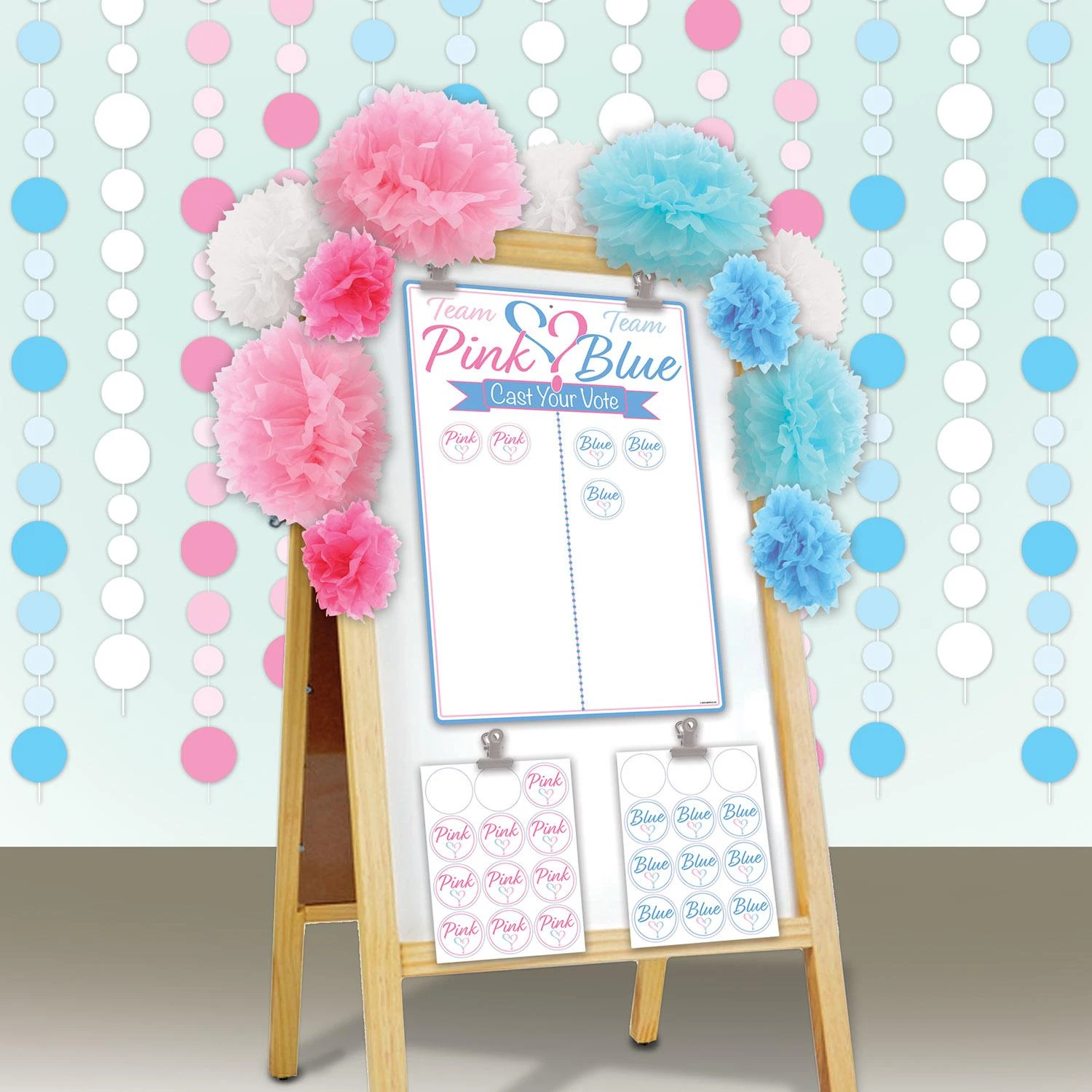 Gender Reveal Tally Board & Stickers 2 Gender Reveal Tally Board & Stickers - Image 2