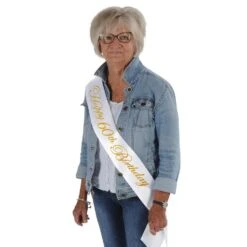Glittered Happy 60th Birthday Satin Sash -Bulk Party Supplies Shop 60885 60 i2 c71074d9 ae78 4376 a491 912a3f62edd3