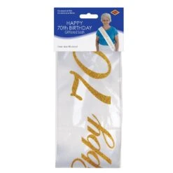 Glittered Happy 70th Birthday Satin Sash 7 Glittered Happy 70th Birthday Satin Sash -Bulk Party Supplies Shop 60885 70 i3 674d61b1 1f73 4b79 b7d2 7aacdde77c13