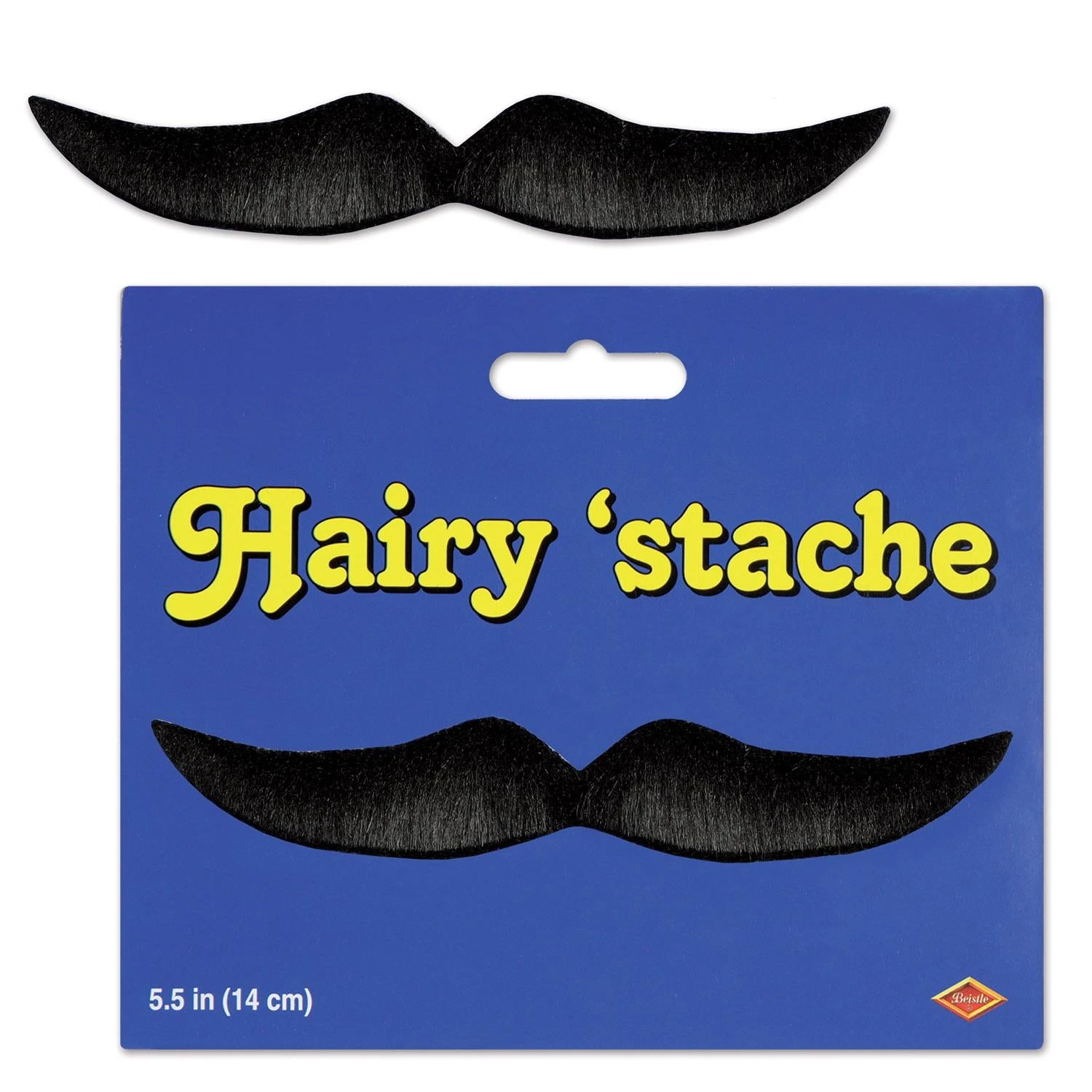 Halloween Hairy 'stache - Black - Self-adhesive 1 Halloween Hairy 'stache - Black - Self-adhesive