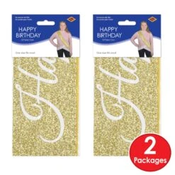 Happy Birthday Party Glittered Sash -Bulk Party Supplies Shop 66037 i3 1