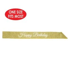Happy Birthday Party Glittered Sash -Bulk Party Supplies Shop 66037 i4 f3dc8ecb 8857 41fd 91e3 8b178e45866c