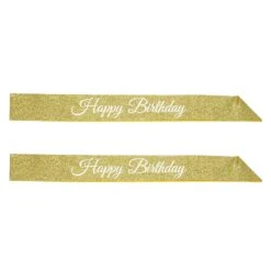 Happy Birthday Party Glittered Sash -Bulk Party Supplies Shop 66037 i7