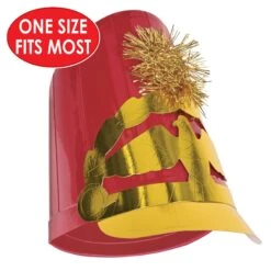 Christmas Plastic Drum Major Hat Red (12 Per Case) 11 Christmas Plastic Drum Major Hat Red (12 Per Case) -Bulk Party Supplies Shop 66135 R i5