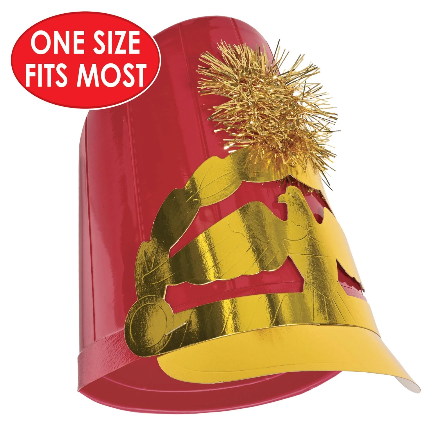 Christmas Plastic Drum Major Hat Red (12 Per Case) 5 Christmas Plastic Drum Major Hat Red (12 Per Case) - Image 5