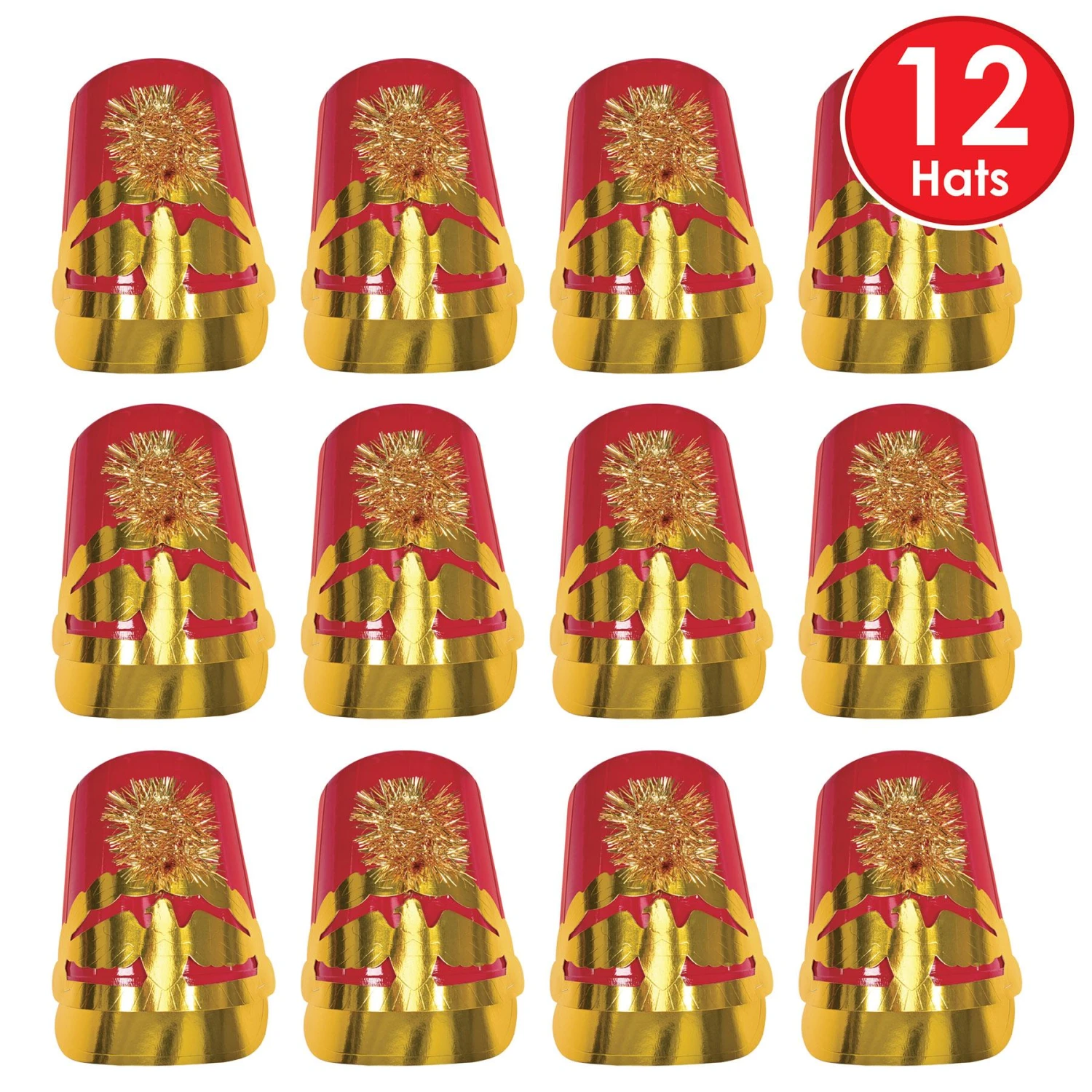 Christmas Plastic Drum Major Hat Red (12 Per Case) 7 Christmas Plastic Drum Major Hat Red (12 Per Case) - Image 7