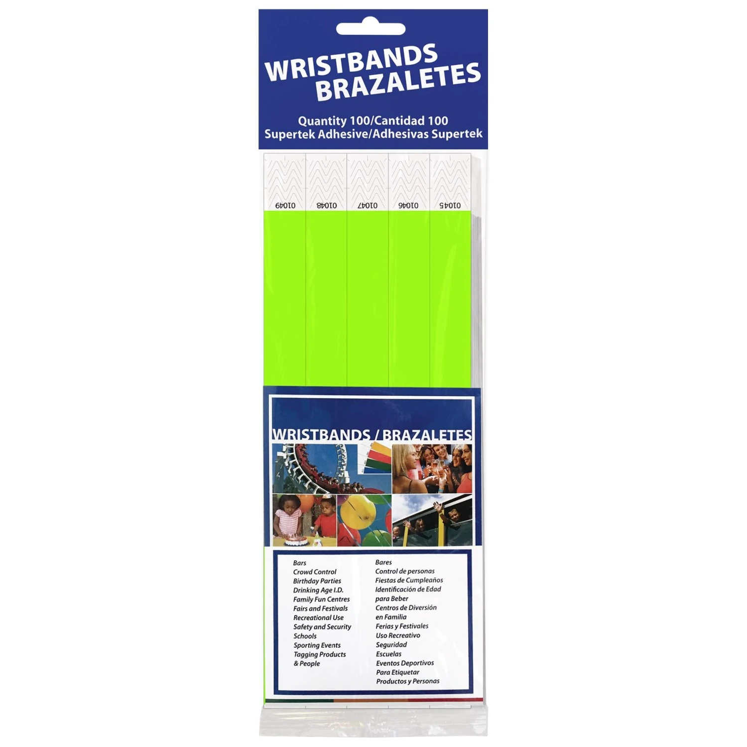 Solid Color Neon Lime Party Wristbands (600 Per Case) 5 Solid Color Neon Lime Party Wristbands (600 Per Case) - Image 5