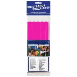 Solid Color Neon Pink Party Wristbands (600 Per Case) -Bulk Party Supplies Shop 66175 NP i3