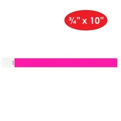 Solid Color Neon Pink Party Wristbands (600 Per Case) -Bulk Party Supplies Shop 66175 NP i5