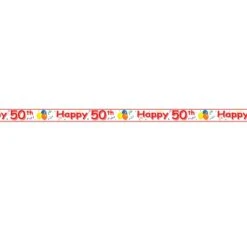 Happy 50th Birthday Party Tape 20 Ft Roll