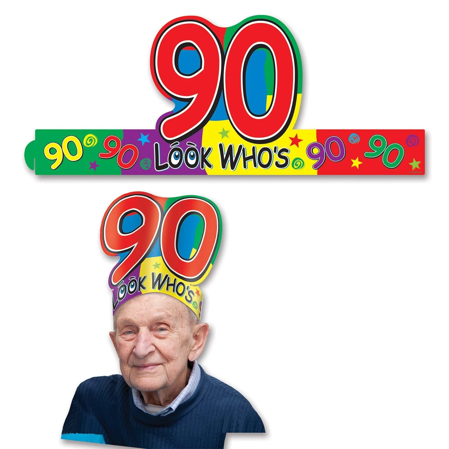 Look Who's 90 Headband 1 Look Who's 90 Headband