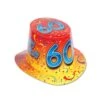 Happy 60th Birthday Party Hi-Hat- Red And Orange -Bulk Party Supplies Shop 66211 60