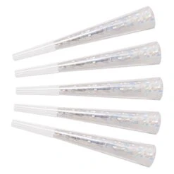 Prismatic New Years Party Horns Silver (100 Per Case)