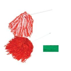 Cheerleading Supplies Green Poly Pom Poms 512 Strand (144 Per Case)