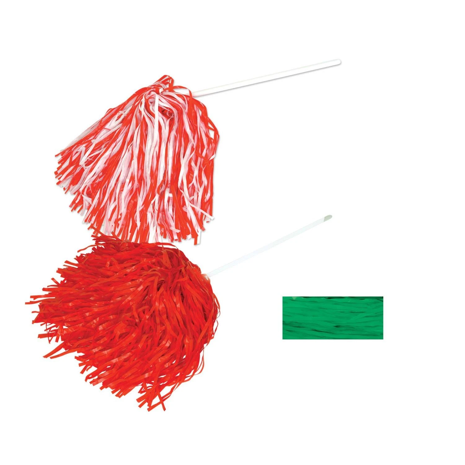 Cheerleading Supplies Green Poly Pom Poms 512 Strand (144 Per Case) 1 Cheerleading Supplies Green Poly Pom Poms 512 Strand (144 Per Case)