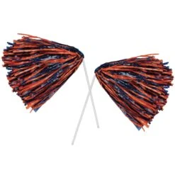 Packaged Pom Poms - 512 Strand - Blue & Orange (2 Per Package)