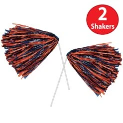 Packaged Pom Poms - 512 Strand - Blue & Orange (2 Per Package) -Bulk Party Supplies Shop 66301 BO i4 1