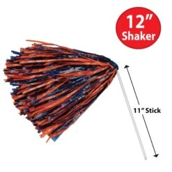 Packaged Pom Poms - 512 Strand - Blue & Orange (2 Per Package) -Bulk Party Supplies Shop 66301 BO i5