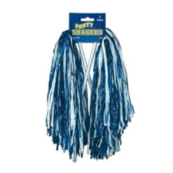 Packaged Pom Poms - 512 Strand - Blue & White (2 Per Package)