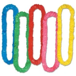 Luau Party Soft-Twist Poly Leis, Assorted Colors (144 Per Case)
