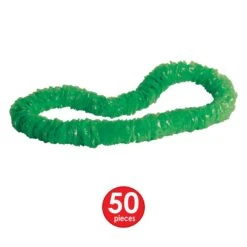 Luau Party Green Soft-Twist Poly Leis (One Box Of 50) -Bulk Party Supplies Shop 66355G50 i4