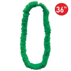 Luau Party Green Soft-Twist Poly Leis (One Box Of 50) -Bulk Party Supplies Shop 66355G50 i5