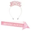 Birthday Princess Headband & Glittered Sash Set (1 Per Package) 17 Birthday Princess Headband & Glittered Sash Set (1 Per Package) -Bulk Party Supplies Shop 66523